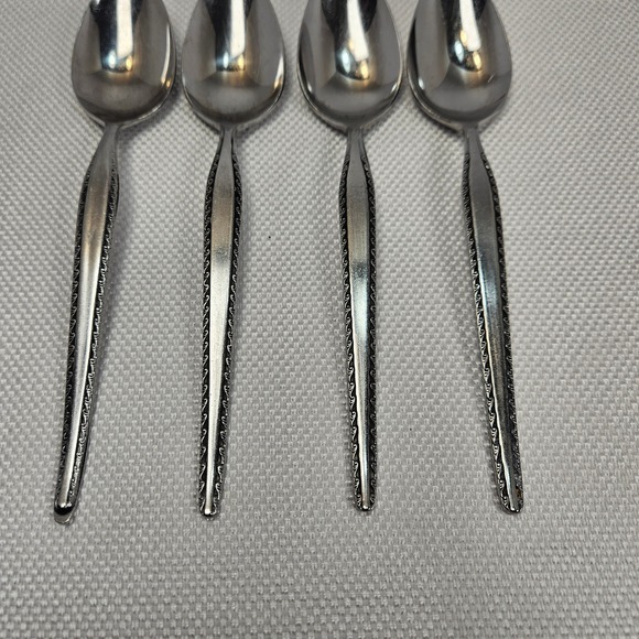 National Stainless Granada Spoons Set of 4 Japan MCM - Picture 2 of 6